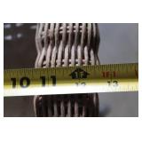 Woven Wicker Plant Stand with Metal Base