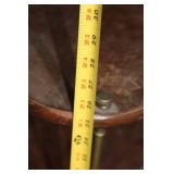 Vintage Wooden 3-Tier Corner Table with Brass Poles