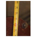 Vintage Wooden 3-Tier Corner Table with Brass Poles