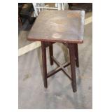 Vintage Wooden Bar Stool with Rustic Finish