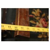 Vintage Wooden Chair with Floral Upholstery and Matching Footstool