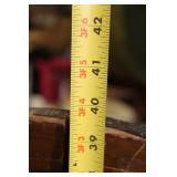 Vintage Wooden Chair with Floral Upholstery and Matching Footstool