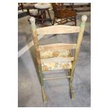 Vintage Wooden Rocking Chair with Floral Upholstery