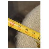 Antique Wooden Stool with Floral Embroidered Cushion