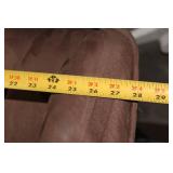 Brown Suede Recliner Chair with Ottoman and Massage Function