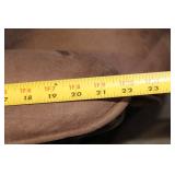 Brown Suede Recliner Chair with Ottoman and Massage Function