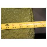 Pair of Vintage Green Upholstered Barrel Chairs