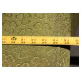 Pair of Vintage Green Upholstered Barrel Chairs