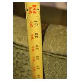 Pair of Vintage Green Upholstered Barrel Chairs