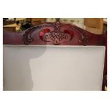 Antique Wooden Armchair and Settee Set with Carved Detailing