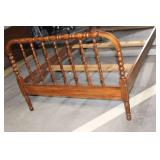 Vintage Wooden Spindle Twin Bed Frame