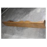 Wooden Wall-Mounted Coat Rack with Heart and Leaf Carving