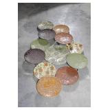 Set of Decorative Metal Wall Sculptures with Floral Design