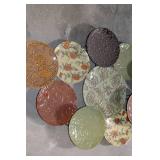 Set of Decorative Metal Wall Sculptures with Floral Design