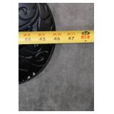 Set of Decorative Metal Wall Sculptures with Floral Design