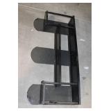Black Powder-Coated Steel Rack for Metal Storage