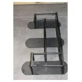 Black Powder-Coated Steel Rack for Metal Storage