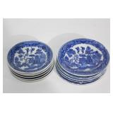 Set of 21 Blue Willow China Dishes and Cups
