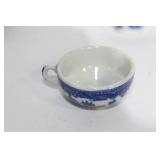 Set of 21 Blue Willow China Dishes and Cups