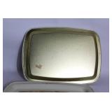 Set of 10 Vintage Decorative Serving Trays with Floral and Fruit Designs