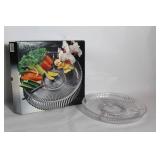 Mikasa Divided Crystal Serving Platter with Box