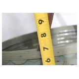 Longaberger Handwoven Basket with Lid and Woven Trim Basket Set