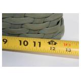 Longaberger Handwoven Basket with Lid and Woven Trim Basket Set