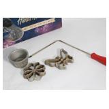 Vintage Rosette Iron Waffle & Patty Shell Molds Set of 5