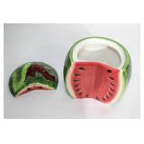 Watermelon-Themed Ceramic Cookie Jar with Lid