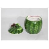 Watermelon-Themed Ceramic Cookie Jar with Lid