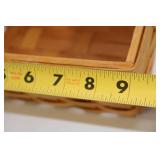 Set of 2 Woven Wood Baskets with Handles