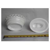 White Ceramic Hen on Nest Lidded Dish