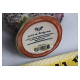 Set of 4 Ceramic Rooster Figurines and Tray