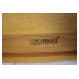 Longaberger Recipe Basket with Wooden Lid and Fabric Liner