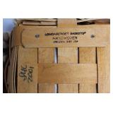 Longaberger Handwoven Basket with Fruit Pattern Liner