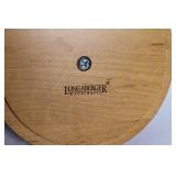 Longaberger Handwoven Basket with Lid and Plaid Liner