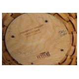 Longaberger Handwoven Basket with Lid and Plaid Liner