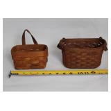 Set of 2 Longaberger Handwoven Wooden Baskets