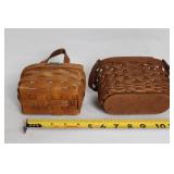 Set of 2 Longaberger Handwoven Wooden Baskets