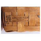 Set of 2 Longaberger Handwoven Wooden Baskets