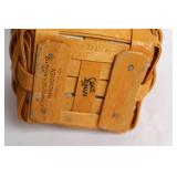 Pair of Longaberger Handwoven Baskets with Fabric Liner