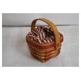 Longaberger Handwoven Basket with Liner - 1995