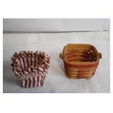 Longaberger Handwoven Basket with Liner - 1995