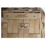 Longaberger 2005 Tree Trimming Basket with Lid and Leather Handles