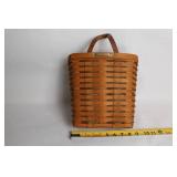 Vintage Longaberger Handwoven Tall Basket with Plastic Liner
