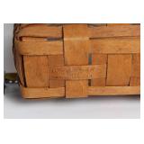 Vintage Longaberger Handwoven Tall Basket with Plastic Liner