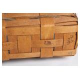 Vintage Longaberger Handwoven Tall Basket with Plastic Liner