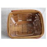 Longaberger Ceramic Gift Basket with Lid - Holiday Decor