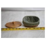 Longaberger WoodCraft Covered Basket with Liner