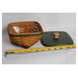 Longaberger Handmade Wooden Basket with Lid